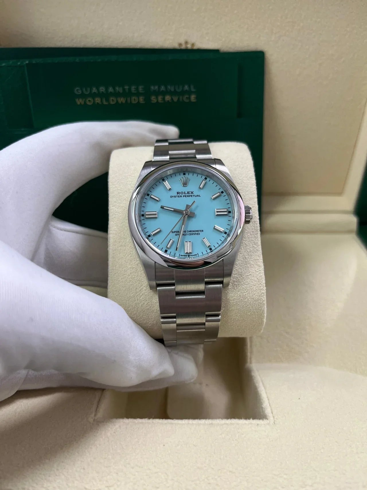 Oyster Perpetual 36 mm azzurro